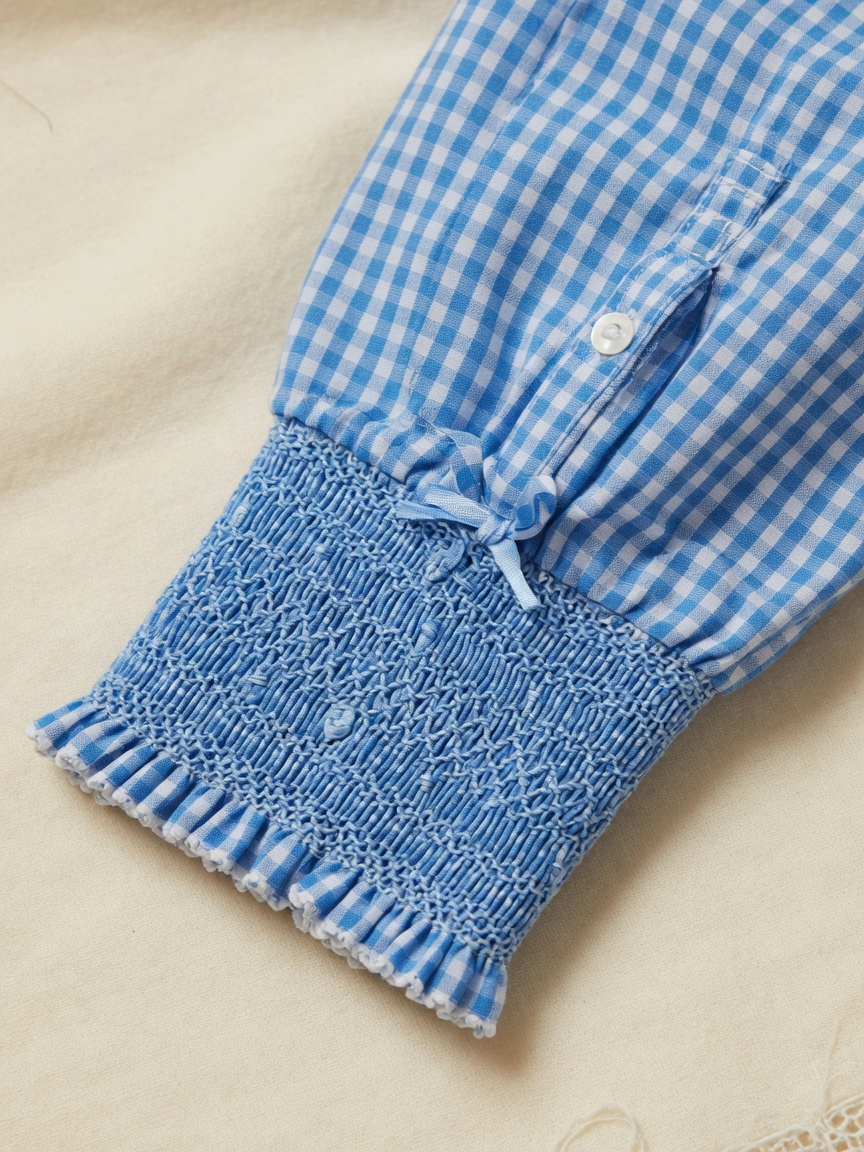 Blue Gingham Romper
